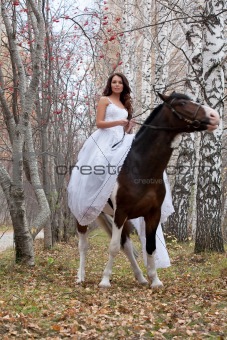 Young Woman And Horse