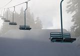 Whiteout chairlift