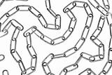Chain in the form of curved line