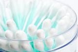 Cotton swab used for cleaning ear