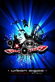 Disco Dance Event Background with Music Design Elements 