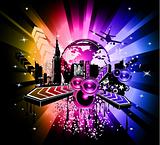 Colorful Discoteque Event Background 