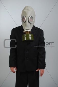 Child in gas mask