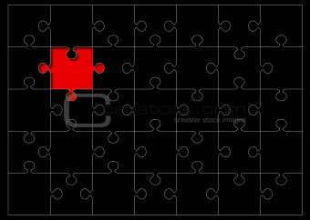 jigsaw outline missing