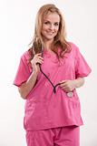 Attractive caucasian nurse doctor 