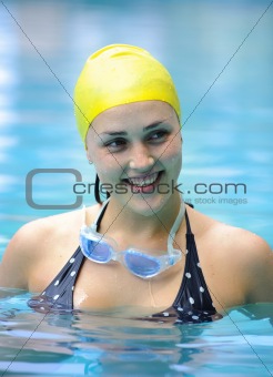 Happy swimmer