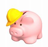 Piggy bank in hat