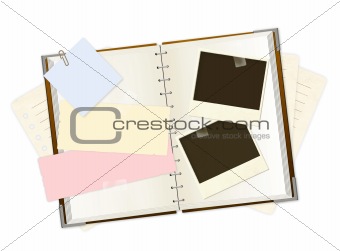 Notebook and photos