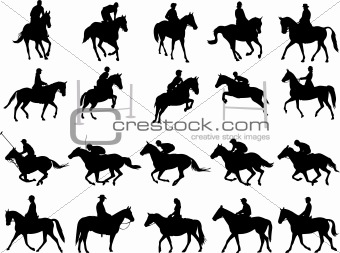 horsemen silhouettes