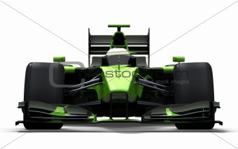 race car - green and black