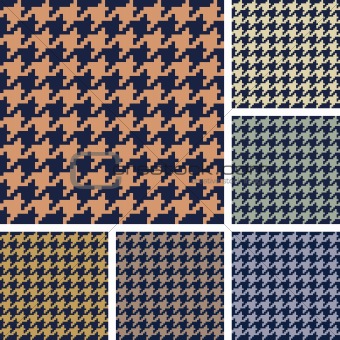 Vector set of houndstooth pattern