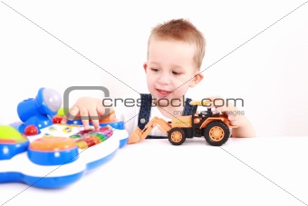 Lovely kid playing