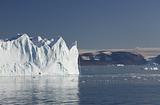 Iceberg with waterfall in Greenland
