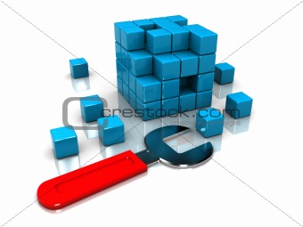 cube puzzle and wrench