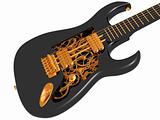 Black and gold  mechanical guitar