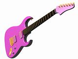 Pink electric guitar 