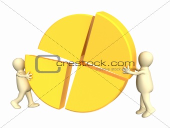 3d puppets, making the round diagram