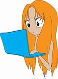 girl at laptop