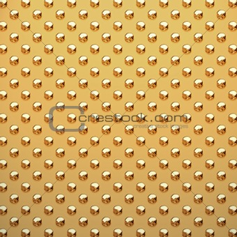 gold studded metal plate 