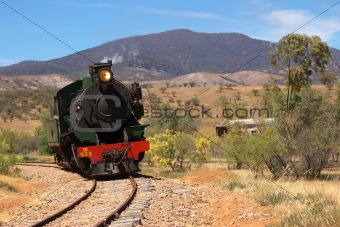 the pichi richi steam train near port augusta south australia 