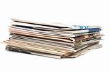 Stack of local newspapers