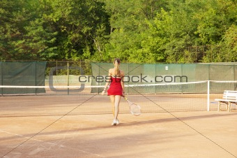 blond girl on the court