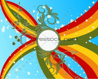 Abstract beauty floral background - vector illustration