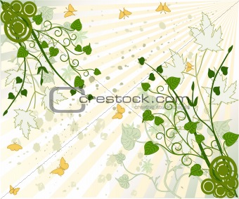 Abstract floral art background vector illustration