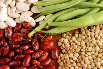 Various types of beans