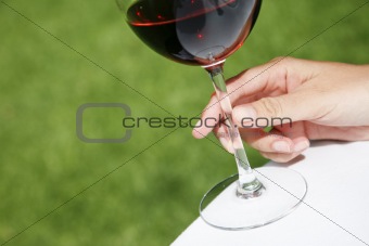 Wine and Hand