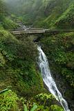 Waterfall on the Road to Hana, Hana Highway, Maui, Hawaii, USA.