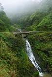 Waterfall on the Road to Hana, Maui, Hawaii, USA.
