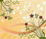 Abstract floral background - vector