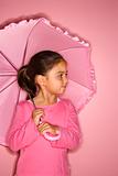 Female girl with umbrella.