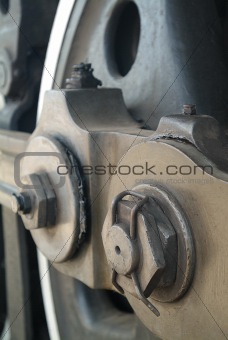 Drive mechanism on train wheel
