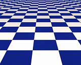 blue and white tiles