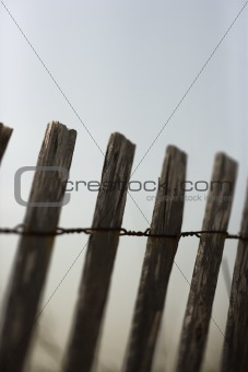 Weathered wooden fence.