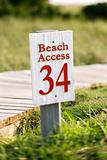 Beach access on Bald Head Island, North Carolina.