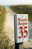 Beach access on Bald Head Island, North Carolina.