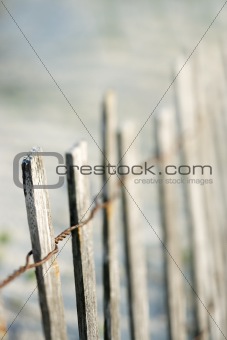 Fence on Bald Head Island, North Carolina.