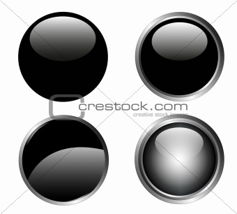 4 Classy Black Buttons