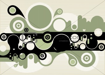 abstract green circular background