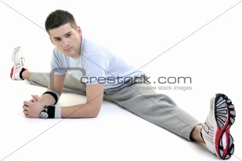 man fitness isolated