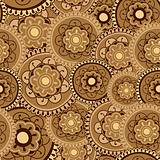 Sepia Floral Pattern