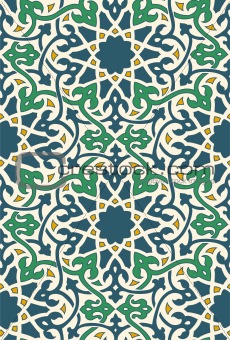 Islamic Pattern Blue Green