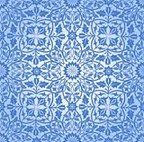 Intertwining Floral Seamless Pattern Blue