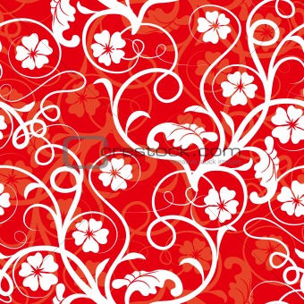 red seamless flower background