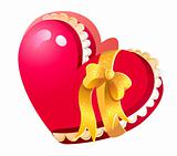 Heart shaped closed Jewelry Box