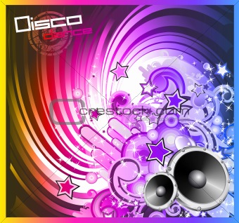 Colorul Music Event Background for Discotheque Flyers