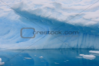 Iceberg and azure water